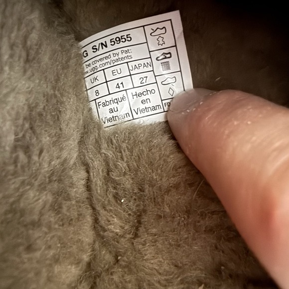 UGG TASMAN BURNT OLIVE SUEDE SHEEPSKIN CLASSIC WOMEN'S SLIPPERS SIZE 10 - Picture 13 of 13